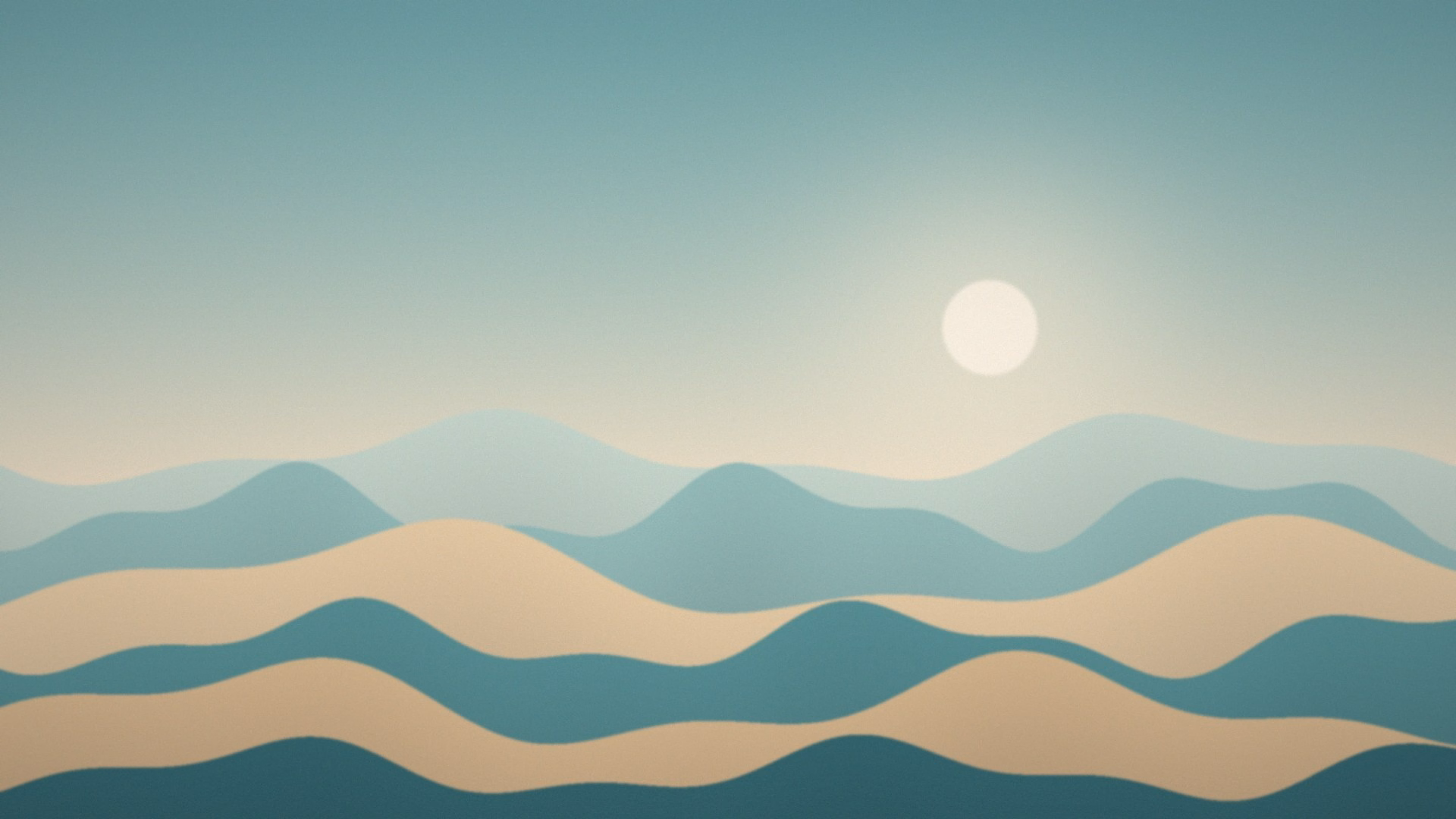 Paisagem serena de dunas em tons de areia e verde-azulado ao nascer do sol, ilustrando como descansar de verdade